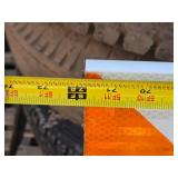 Lot of 2 Used Traffic Barricades with Reflective Stripes - No Bases