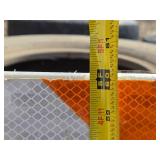Lot of 2 Used Traffic Barricades with Reflective Stripes - No Bases