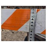 Lot of 2 Used Traffic Barricades with Reflective Stripes - No Bases