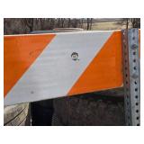Lot of 2 Used Traffic Barricades with Reflective Stripes - No Bases