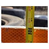 Lot of 2 Used Traffic Barricades with Reflective Stripes - No Bases