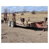 2017 Rice Heavy-Duty Dual Axle Equipment Trailer with 20
