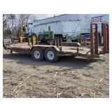 2017 Rice Heavy-Duty Dual Axle Equipment Trailer with 20