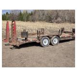 2017 Rice Heavy-Duty Dual Axle Equipment Trailer with 20