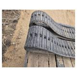 Pair of Used Skid Loader Rubber Tracks - 1 is Damaged