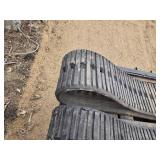 Pair of Used Skid Loader Rubber Tracks - 1 is Damaged