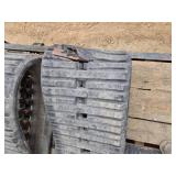 Pair of Used Skid Loader Rubber Tracks - 1 is Damaged