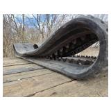 Pair of Used Skid Loader Rubber Tracks - 1 is Damaged