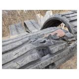 Pair of Used Skid Loader Rubber Tracks - 1 is Damaged