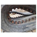 Pair of Used Skid Loader Rubber Tracks - 1 is Damaged