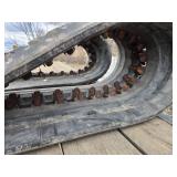 Pair of Used Skid Loader Rubber Tracks - 1 is Damaged