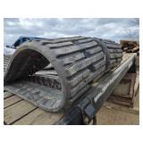 Pair of Used Skid Loader Rubber Tracks - 1 is Damaged