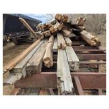 Lot of Assorted Reclaimed Wood Beams and Timbers - Trailers Not Included