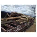 Lot of Assorted Reclaimed Wood Beams and Timbers - Trailers Not Included