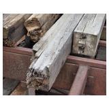 Lot of Assorted Reclaimed Wood Beams and Timbers - Trailers Not Included