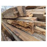 Lot of Assorted Reclaimed Wood Beams and Timbers - Trailers Not Included
