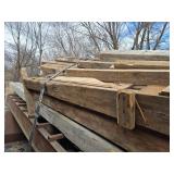 Lot of Assorted Reclaimed Wood Beams and Timbers - Trailers Not Included