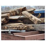 Lot of Assorted Reclaimed Wood Beams and Timbers - Trailers Not Included