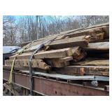 Lot of Assorted Reclaimed Wood Beams and Timbers - Trailers Not Included