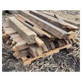 Lot of Assorted Reclaimed Wood Beams and Timbers - Trailers Not Included