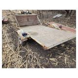 Used Utility Trailer with Wooden Bed and Spare Tire