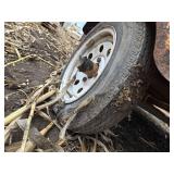 Used Utility Trailer with Wooden Bed and Spare Tire