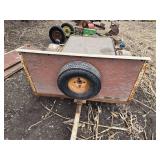 Used Utility Trailer with Wooden Bed and Spare Tire
