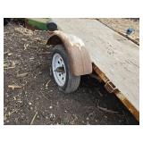 Used Utility Trailer with Wooden Bed and Spare Tire
