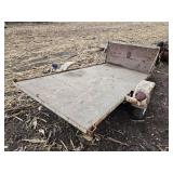 Used Utility Trailer with Wooden Bed and Spare Tire