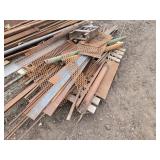 Pallet of Scrap Metal Collection with Various Sheets and Rods