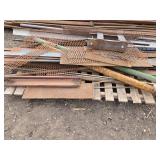 Pallet of Scrap Metal Collection with Various Sheets and Rods