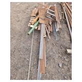 Pallet of Scrap Metal Collection with Various Sheets and Rods