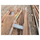 Pallet of Scrap Metal Collection with Various Sheets and Rods