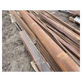 Huge Pile of Mixed Steel Pieces and Parts - I Beam is 105", Tube is 15