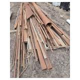 Huge Pile of Mixed Steel Pieces and Parts - I Beam is 105", Tube is 15