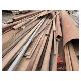 Huge Pile of Mixed Steel Pieces and Parts - I Beam is 105", Tube is 15