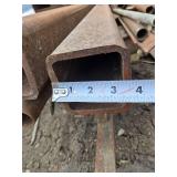 Huge Pile of Mixed Steel Pieces and Parts - I Beam is 105", Tube is 15