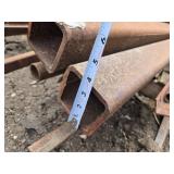 Huge Pile of Mixed Steel Pieces and Parts - I Beam is 105", Tube is 15