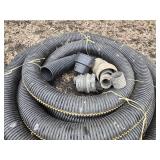 Lot of PRINSCO 3" Clay Adapters and Corrugated Drainage Pipes