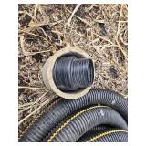 Lot of PRINSCO 3" Clay Adapters and Corrugated Drainage Pipes