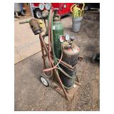 Used Oxygen Acetylene Welding Cutting Torch Set with Gauge