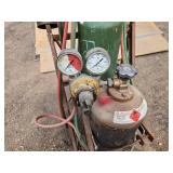 Used Oxygen Acetylene Welding Cutting Torch Set with Gauge