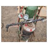 Used Oxygen Acetylene Welding Cutting Torch Set with Gauge