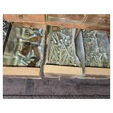 Huge Wooden Bolt Cabinet with Assorted Hardware Drawers - Many with Hardware