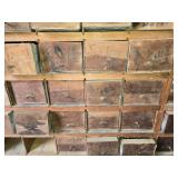 Huge Wooden Bolt Cabinet with Assorted Hardware Drawers - Many with Hardware