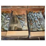 Huge Wooden Bolt Cabinet with Assorted Hardware Drawers - Many with Hardware