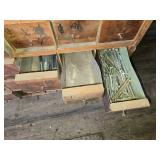 Huge Wooden Bolt Cabinet with Assorted Hardware Drawers - Many with Hardware