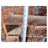 Huge Wooden Bolt Cabinet with Assorted Hardware Drawers - Many with Hardware