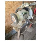 8" Bench Grinder with Dual Side Wheels on Stand