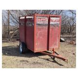 Red Livestock or Utility Trailer for Farm or Yard Use
